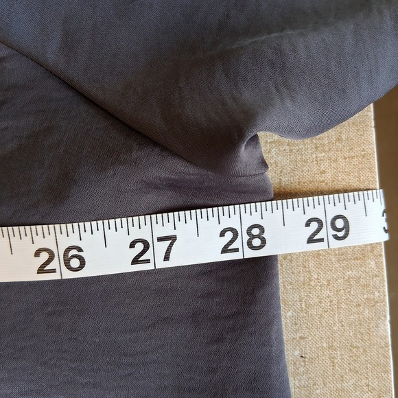 Fabletics Sleep Button‎ Down Pewter Gray Slate Silky Satin Feel Womens 3XL EUC - Picture 4 of 10